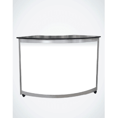 White Panels Octavia Counter/Cabinet Large Curved