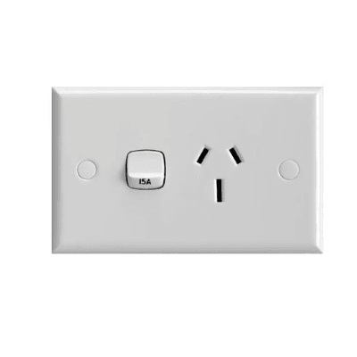 Power Point 15amp Single - Installed