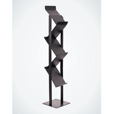 Zig Zag Brochure Stand Black