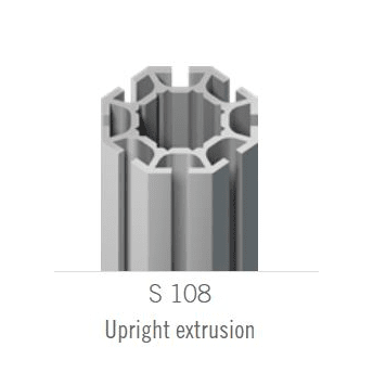 Octanorm Upright 8Way Column 2480mmL with Foot = 2
