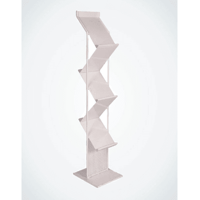 Zig Zag Brochure Stand White