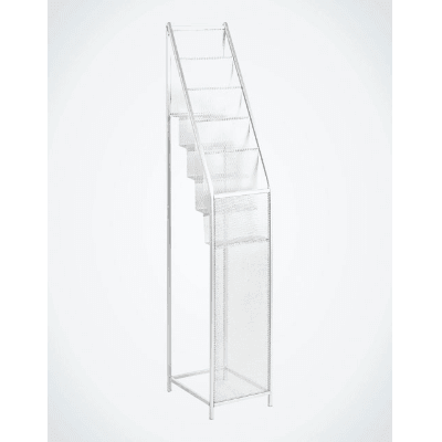 Tiered Brochure Stand Silver