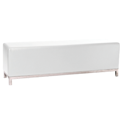 Stella Bench Ottoman White Leather 1.5m
