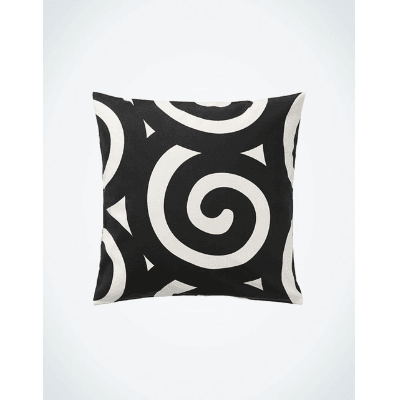 Cushion - Swirl Black White