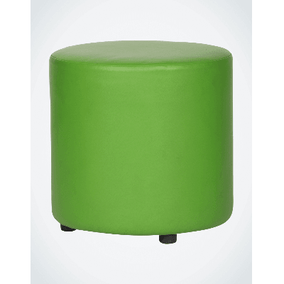 Stella Ottoman Round Green Leather