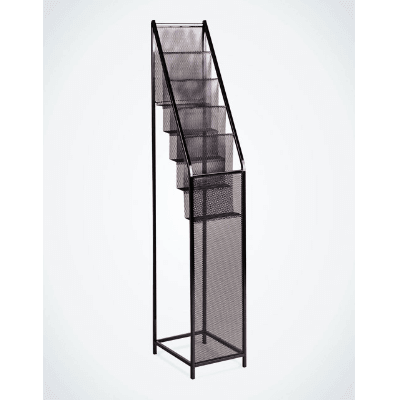 Tiered Brochure Stand Black