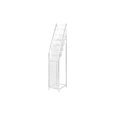 Tiered Brochure Stand White